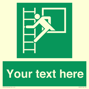 Custom Emergency Escape Ladder Sign